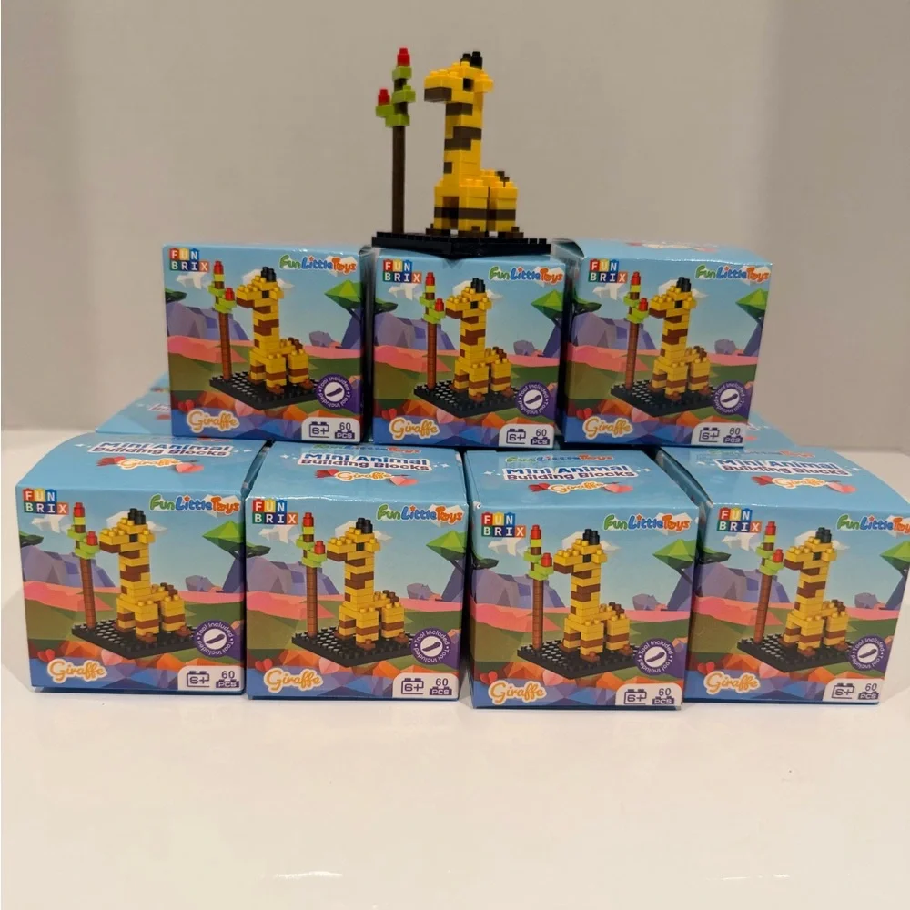 15 Giraffe Building Blocks Toy - Yellow